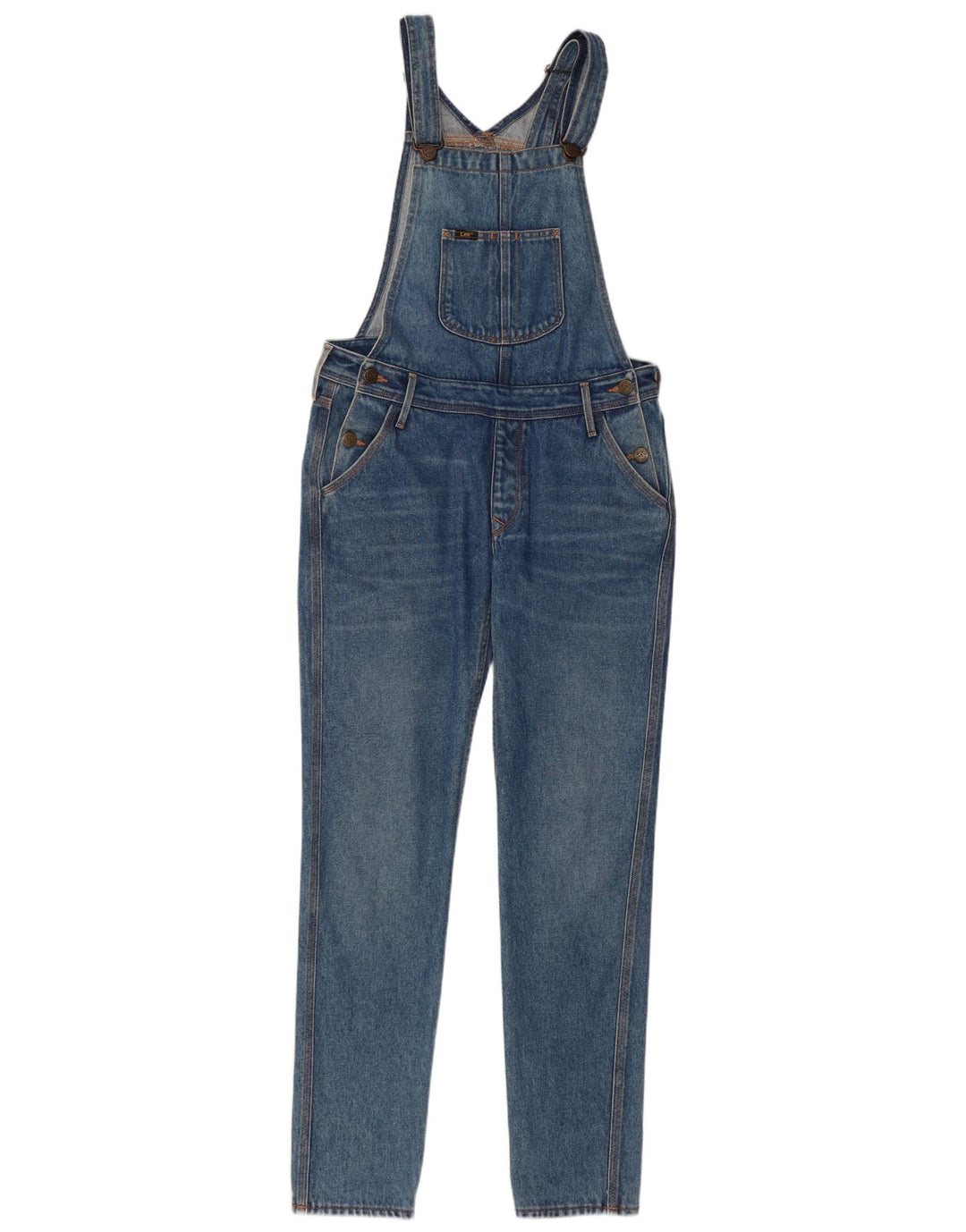 Salopete LEE pentru femei, cu croiala relaxată, blugi subțiri Mici L34 L31 Bumbac albastru