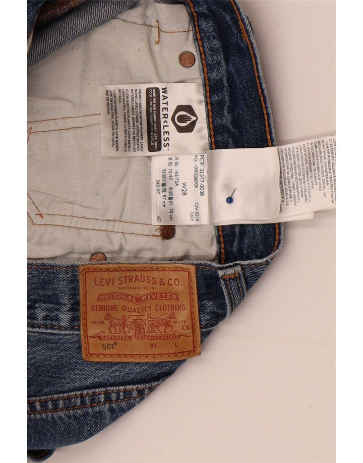 Pantaloni scurți Levi's 501 Denim W28 Medium Blue Bumbac