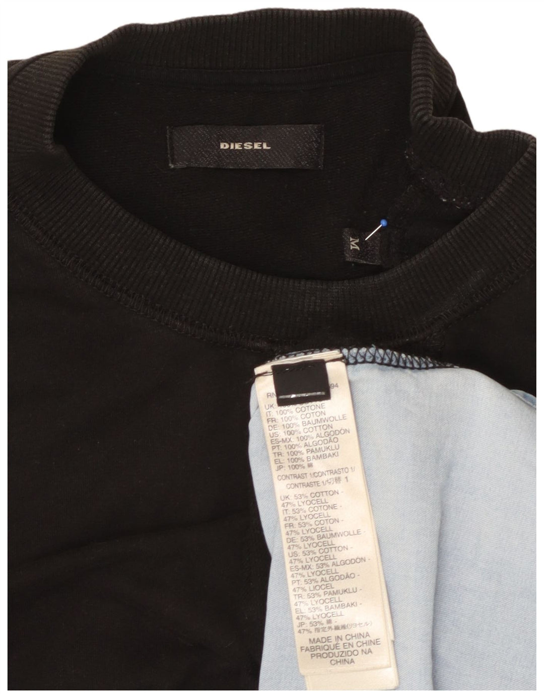 Pulover pentru damă DIESEL Pulover UK 14 Medium Black Colorblock