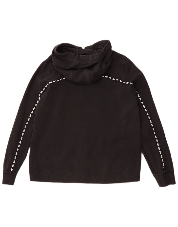 Pulover Nike Graphic Zip pentru femei UK 14 Bumbac mediu negru