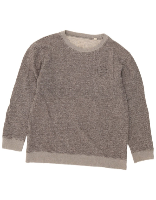 Pulover pentru femei Jack Wills UK 12, bumbac cu pete gri mediu