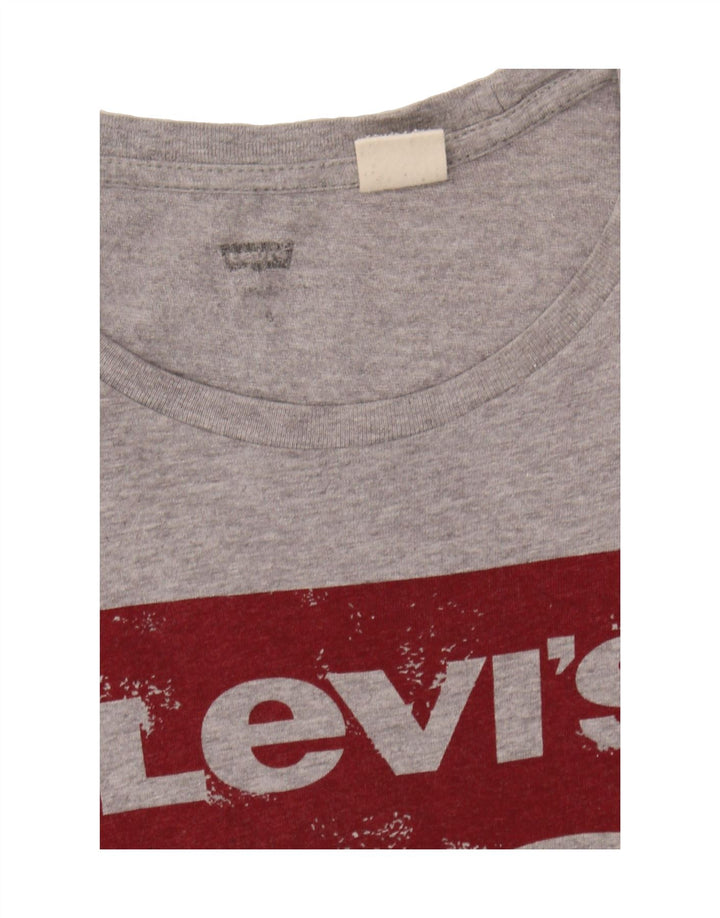 LEVI'S Mens Graphic T-Shirt Top Small Grey Cotton Vintage Levi's and Second-Hand Levi's from Messina Hembry 