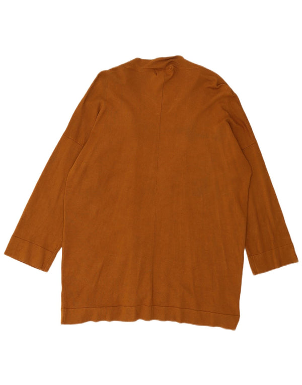 Pulover cardigan deschis pentru femei cu mâneci 3/4 Zara UK 16 Maro mare