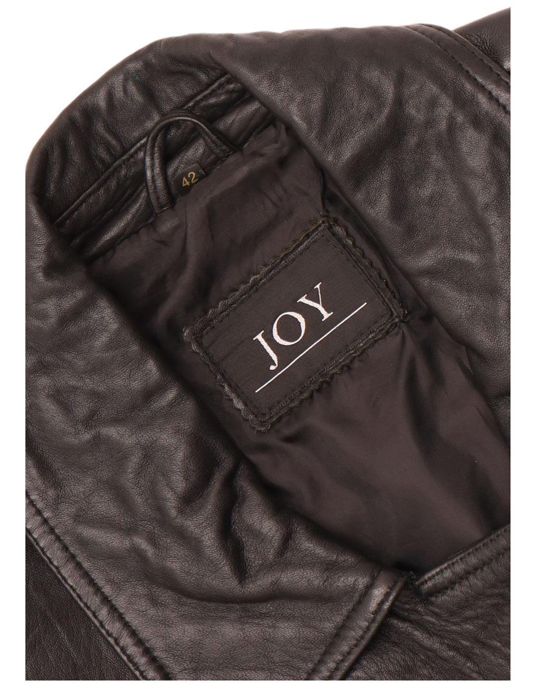 Geacă de piele supradimensionată pentru femei Joy IT 42 Medium Black