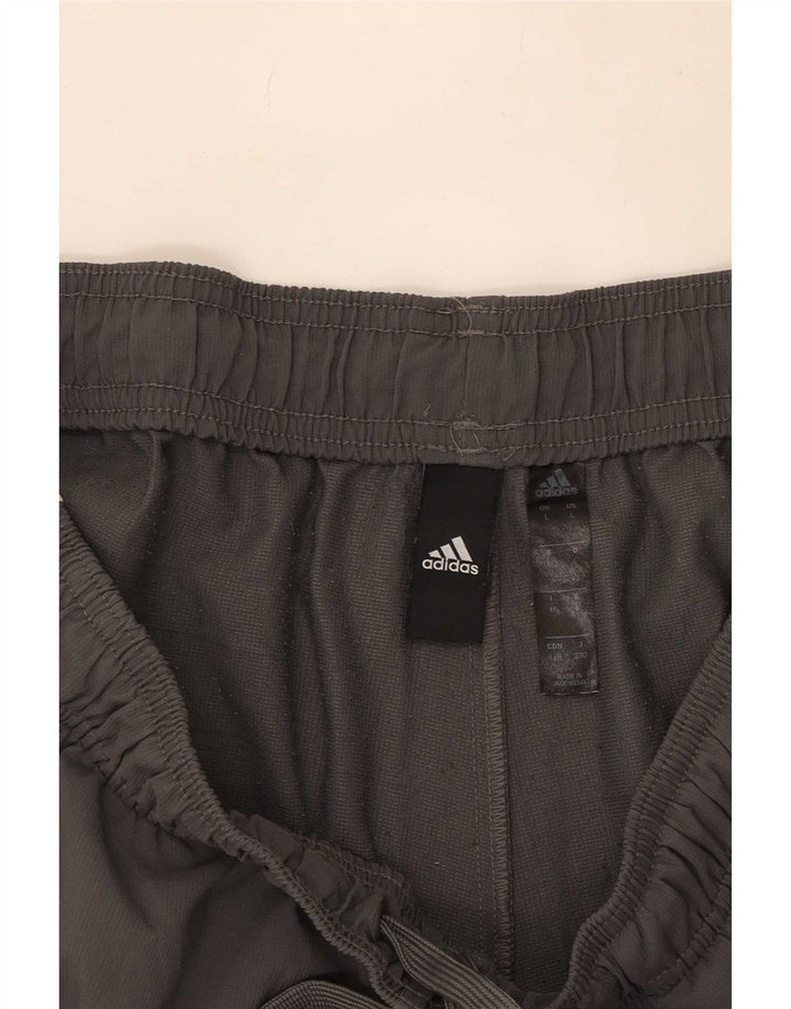 Pantaloni scurți sport Adidas pentru bărbați, mari, gri, poliester