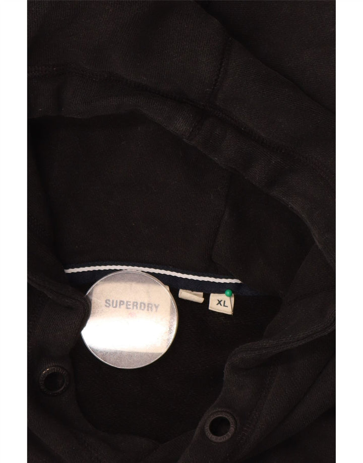 SUPERDRY Hanocă pentru bărbați Pulover XL bumbac negru
