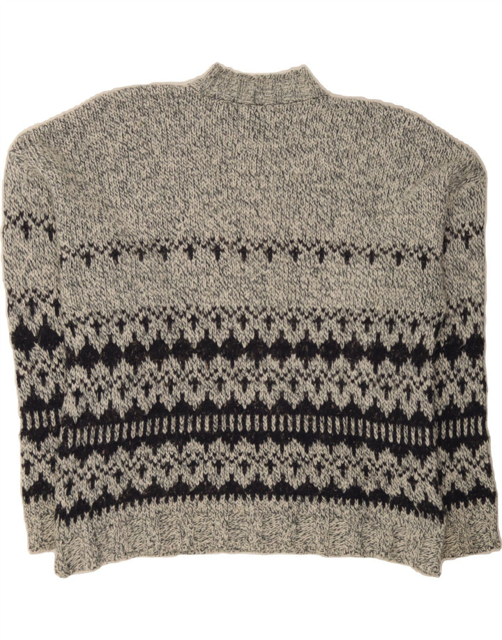 VINTAGE Mens Turtle Neck Jumper Sweater Small Navy Blue Fair Isle Vintage Vintage and Second-Hand Vintage from Messina Hembry 