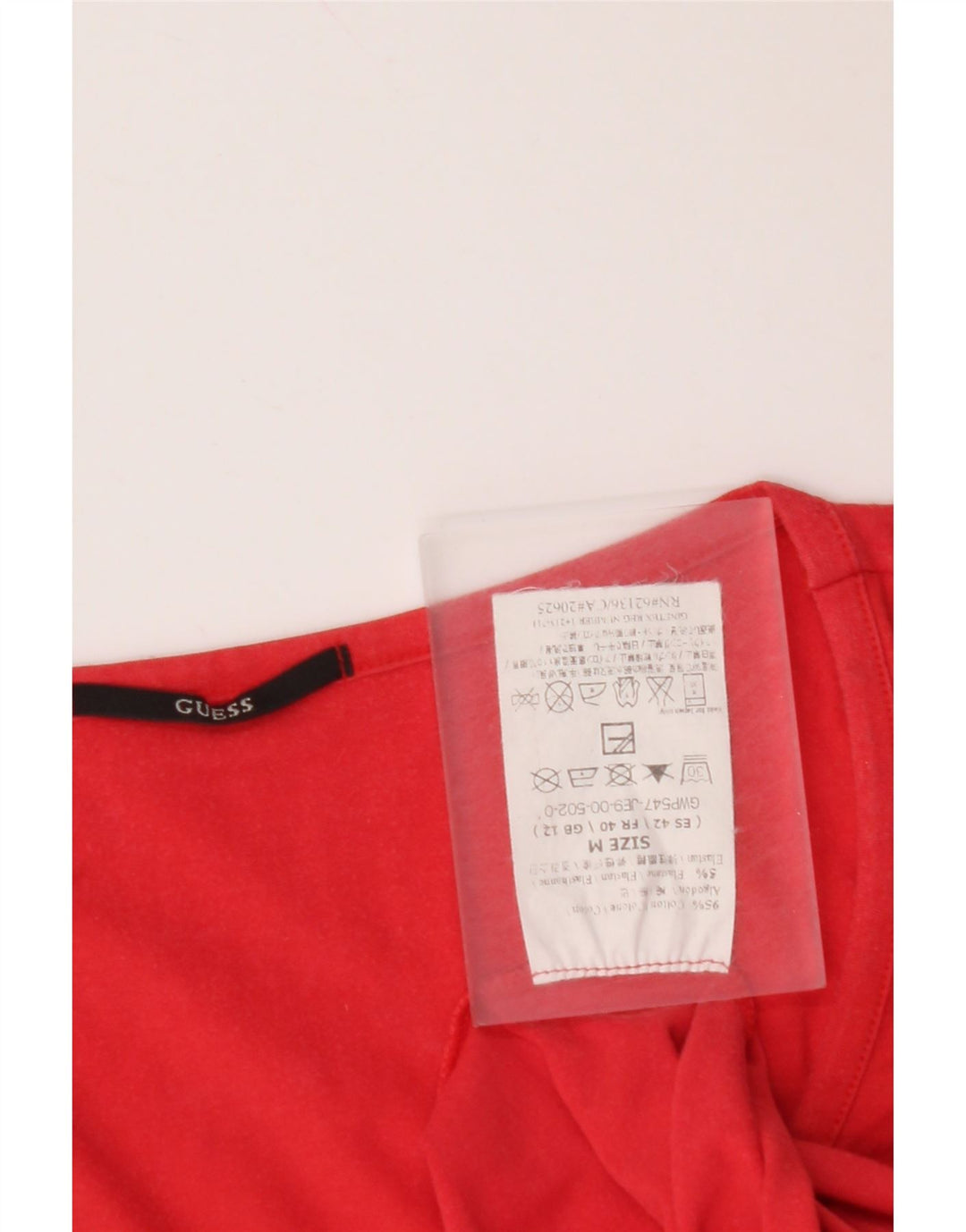 Tricou grafic GUESS pentru femei Top UK 12 Medium Red Bumbac
