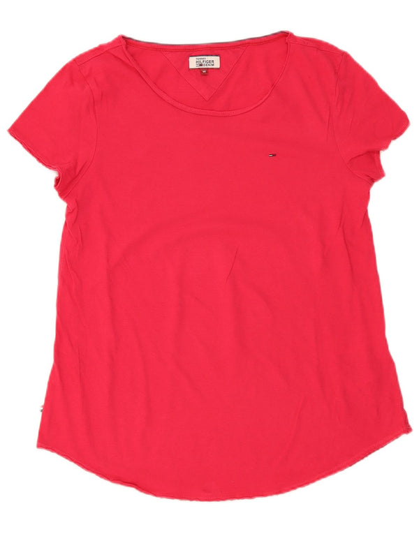 Tricou Tommy Hilfiger pentru femei Top UK 12 Medium Red Bumbac