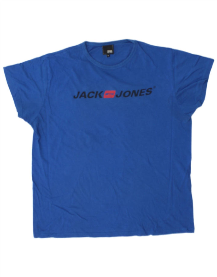 Tricou grafic pentru bărbați JACK & JONES Top XL Albastru
