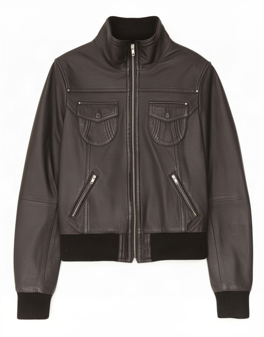 Jachetă de piele pentru femei Carrie Hoxton UK 14 Medium Black