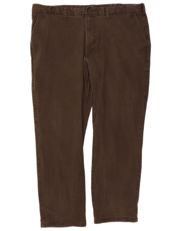 Pantaloni chino obișnuiți pentru bărbați Marks & Spencer, L42 L29, bumbac maro