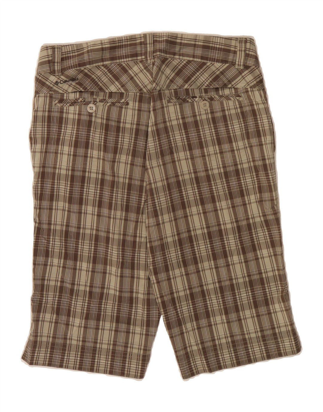 COLUMBIA Womens Titanium Bermuda Shorts US 8 Medium W30 Brown Check Vintage Columbia and Second-Hand Columbia from Messina Hembry 