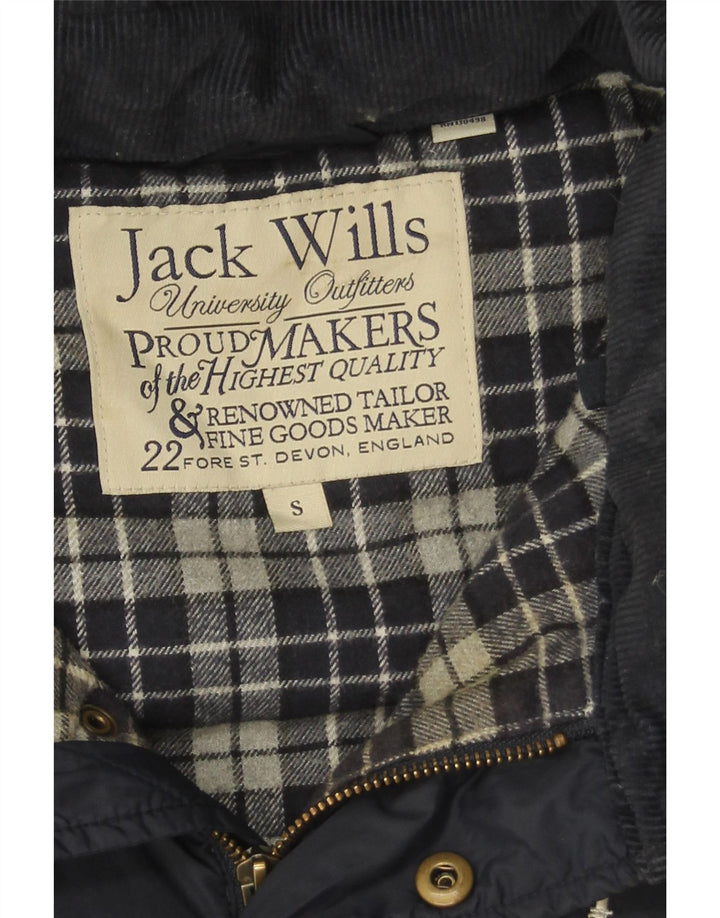 Jack Wills Gilet căptușit cu glugă pentru bărbați UK 36 Small Bleumarin