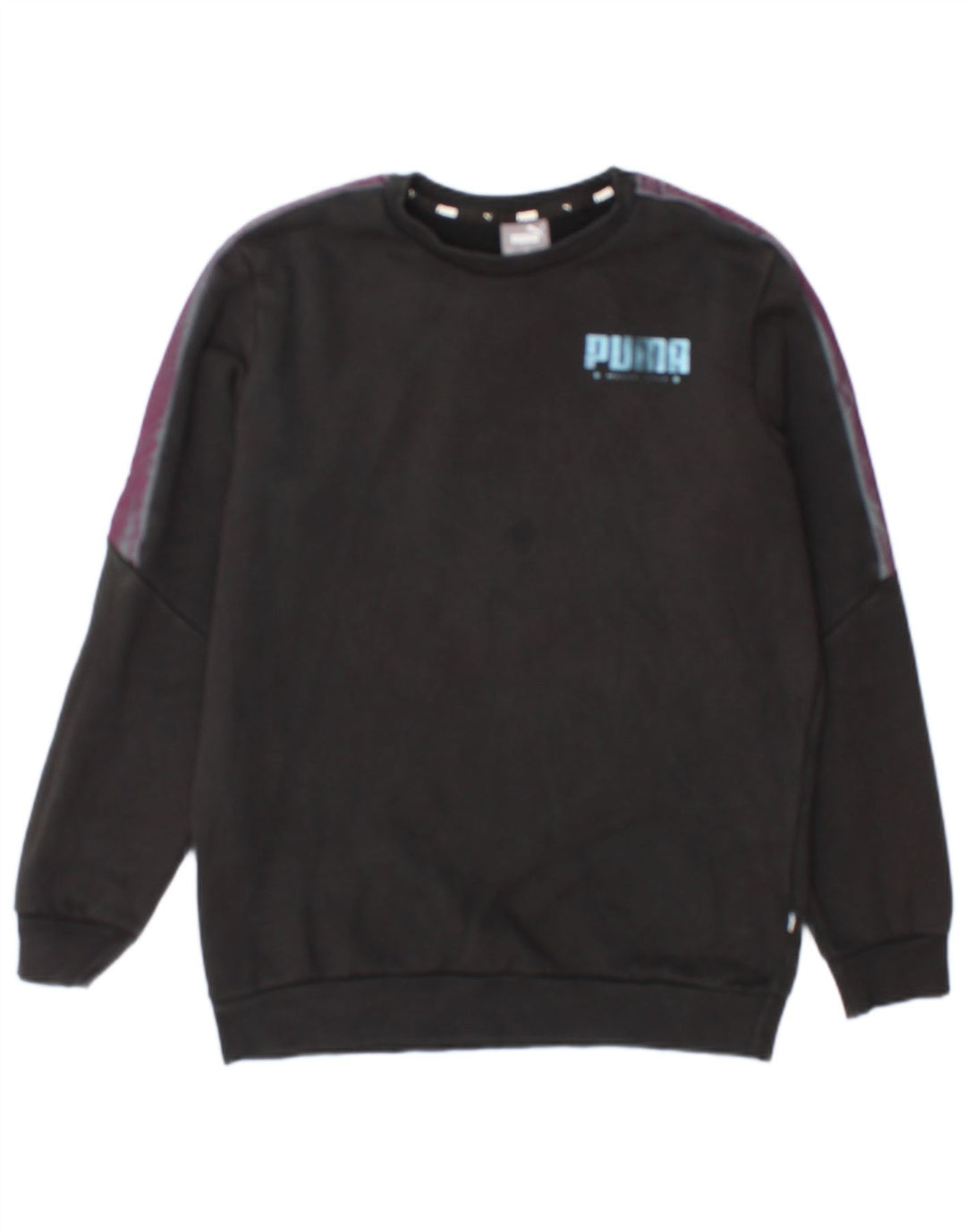 Hanorac grafic pentru bărbați Puma Jumper mic, negru, bumbac color bloc