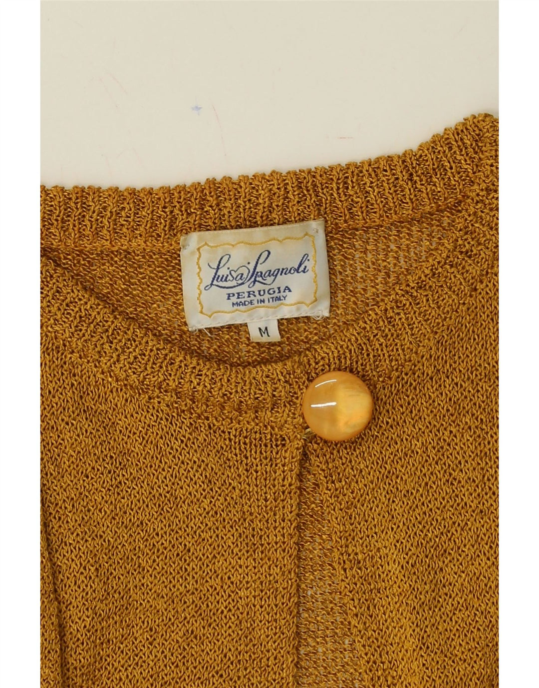 LUISA SPAGNOLI Womens Cardigan Sweater UK 14 Medium Brown Viscose Vintage Luisa Spagnoli and Second-Hand Luisa Spagnoli from Messina Hembry 