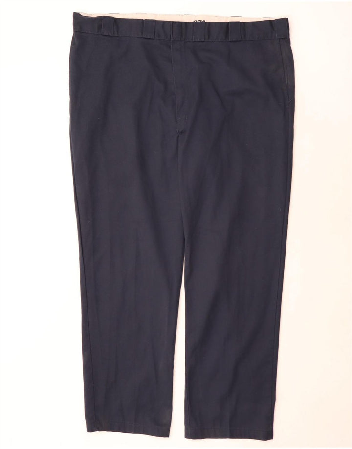 Pantaloni chino 874 drepti pentru bărbați Dickies W46 L32 poliester bleumarin