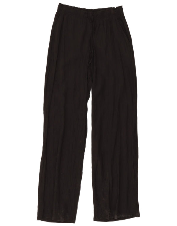 Pantaloni Drepți Casual Zara Femei Mici L26 L30 Viscoză Neagră