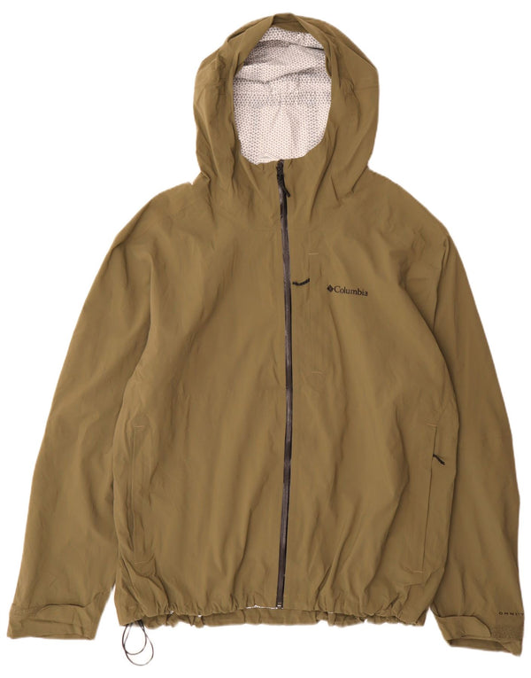 Jachetă de ploaie cu glugă Columbia pentru bărbați UK 44 2XL verde nailon Sport