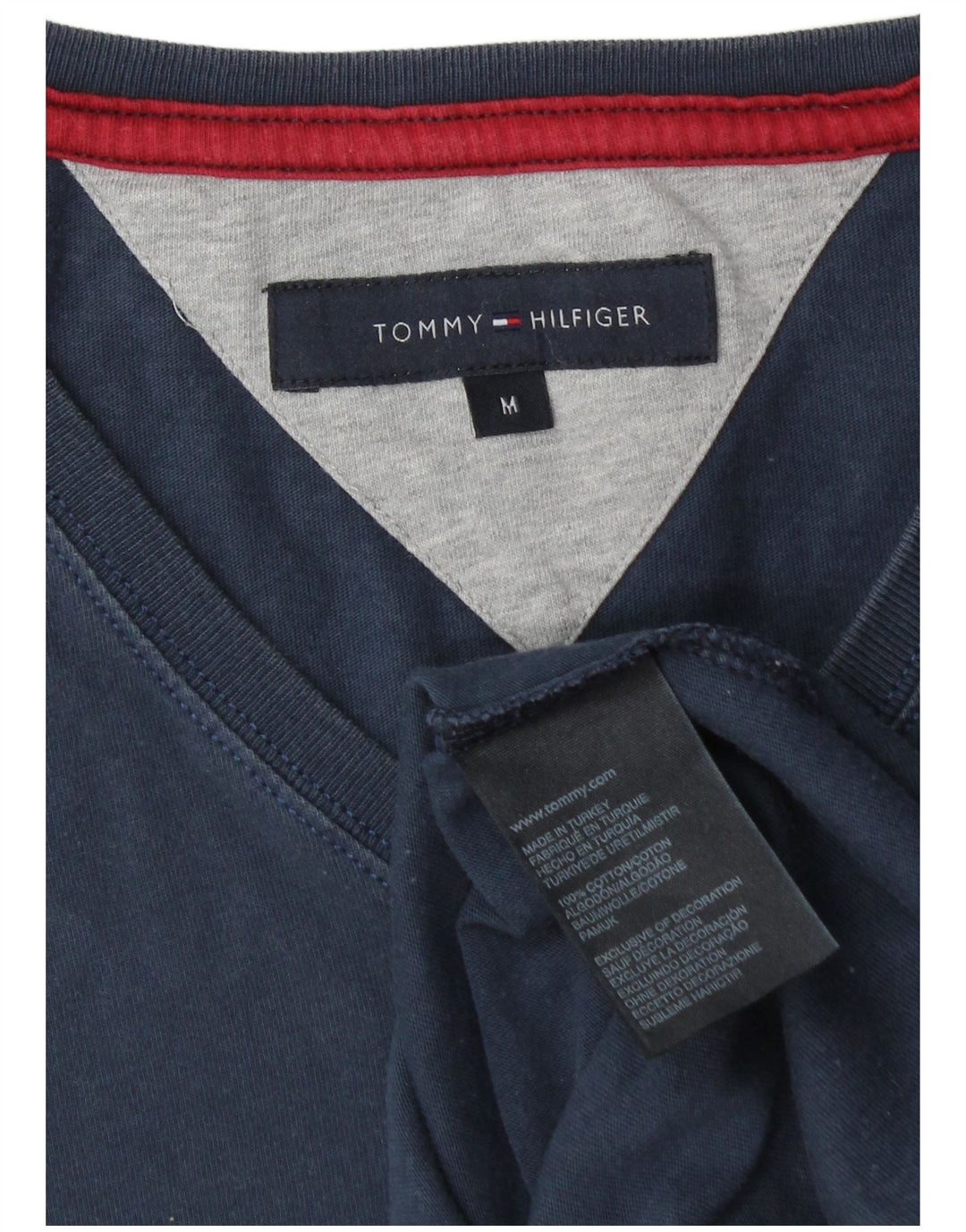 TOMMY HILFIGER Top pentru bărbați cu mânecă lungă, mediu, bleumarin, bumbac