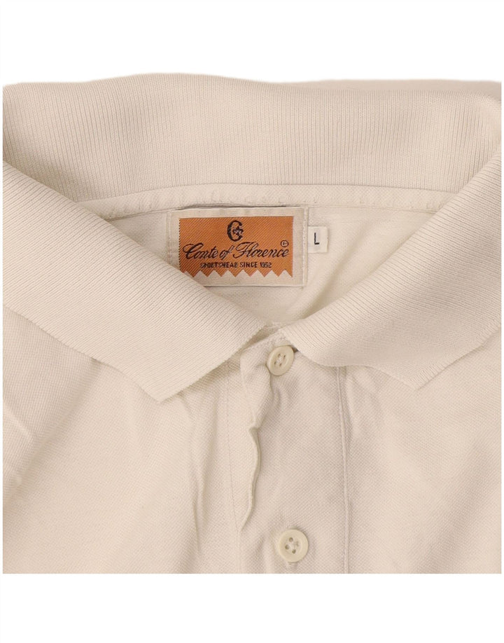 Tricou polo pentru bărbați Conte of Florence, mare, alb
