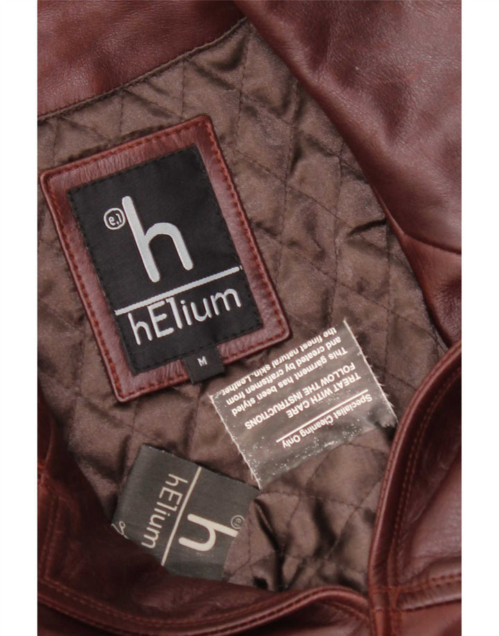 Jachetă din piele pentru bărbați Helium UK 38 maro mediu