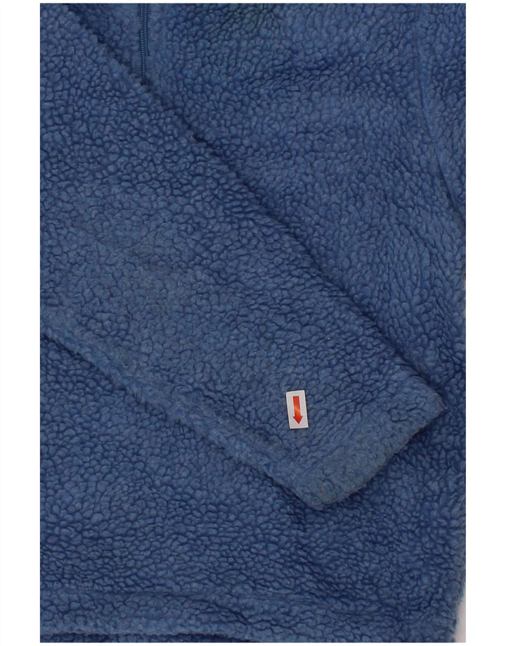 NAPAPIJRI Pulover pentru băieți, cu grafic, cu fermoar și decolteu, 3-4 ani, poliester, albastru