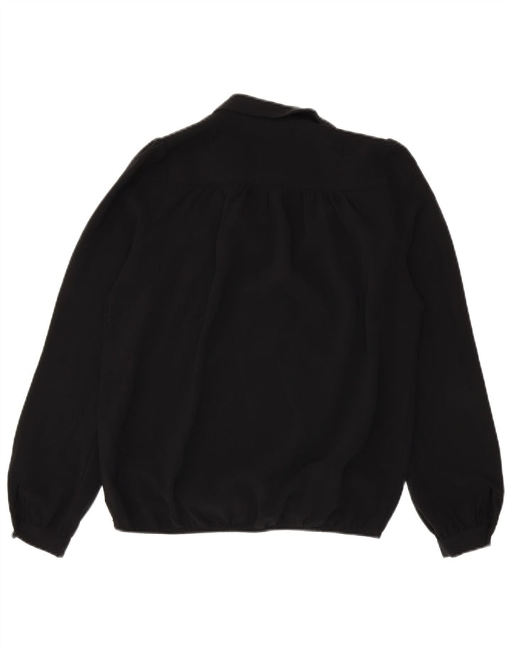 Bluză supradimensionată cu mânecă lungă pentru femei Sisley UK 6 XS Poliester negru