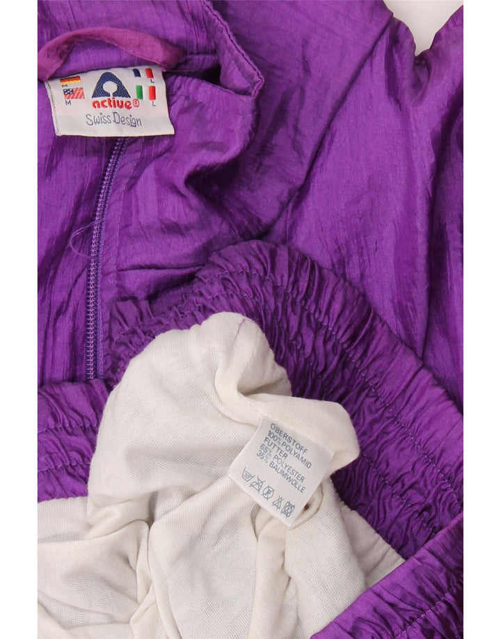 Trening complet pentru bărbați Active, cu formă lejeră, mov mediu, poliamidă color bloc