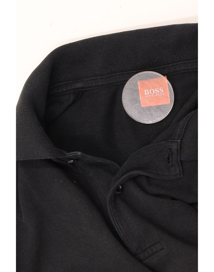 Tricou polo pentru bărbați Hugo Boss mediu negru