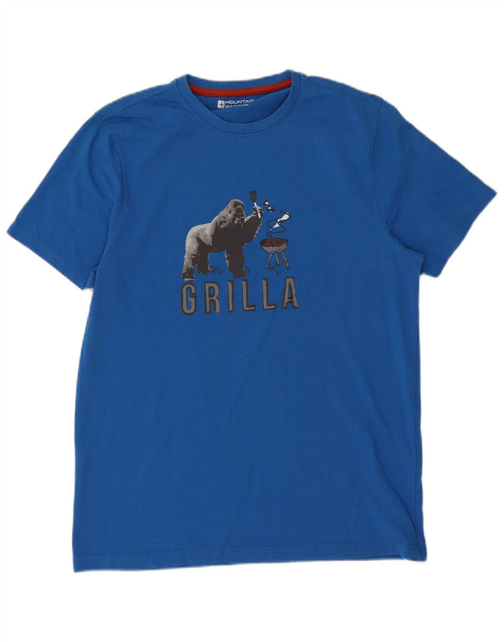 Tricou grafic pentru bărbați Mountain Warehouse Top Medium Blue Bumbac