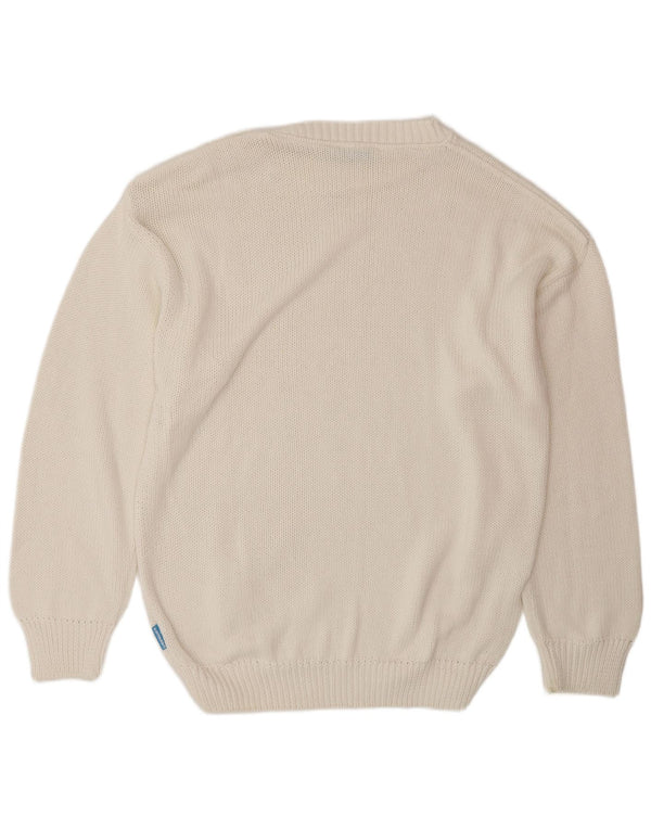 Pulover pentru bărbați Carrera cu gât crew pulover XL bumbac alb