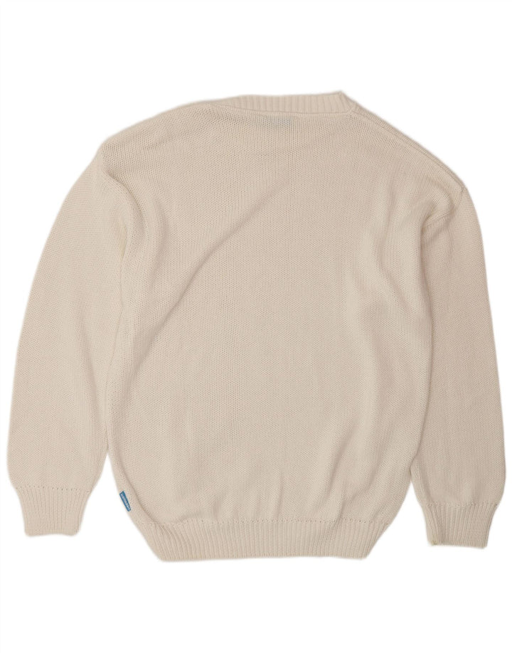 Pulover pentru bărbați Carrera cu gât crew pulover XL bumbac alb