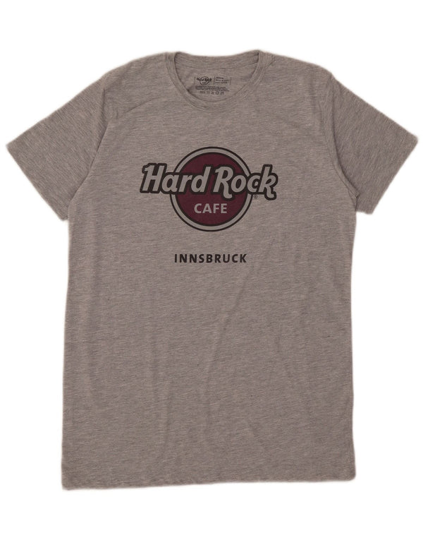 Tricou grafic pentru bărbați Hard Rock Cafe Innsbruck Top, bumbac, gri mediu