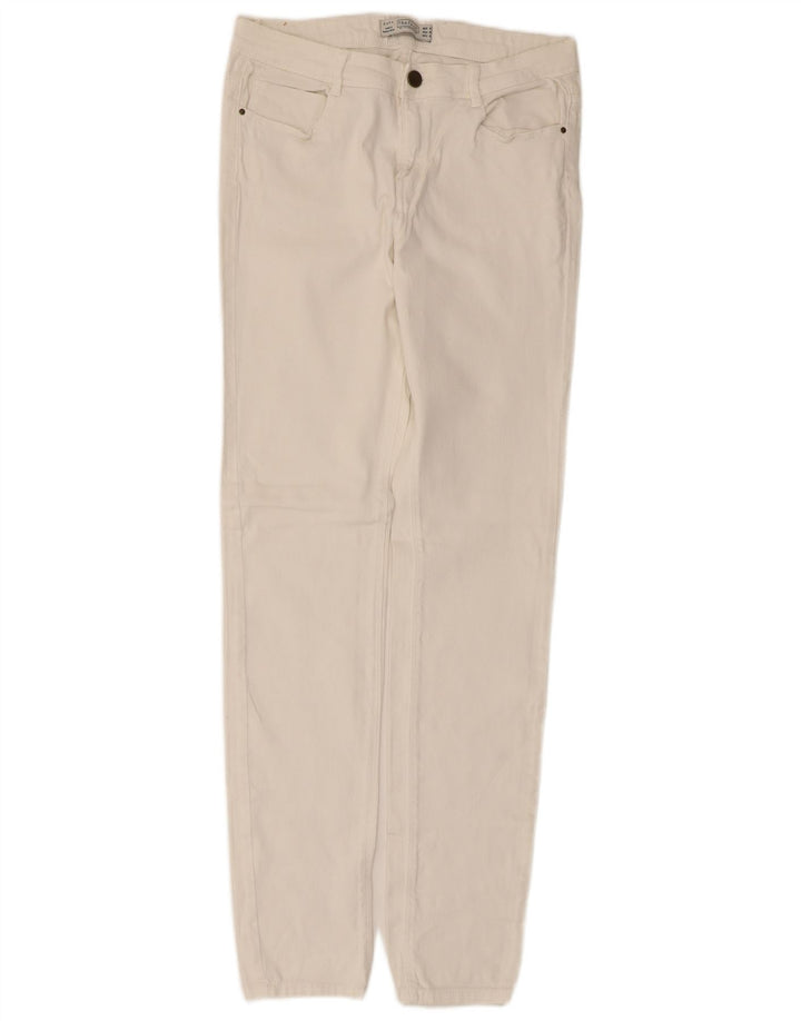 Blugi Zara Femei Trafaluc Slim EU 40 Medium W30 L30 Alb