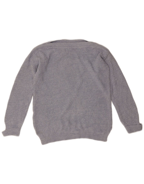 Marks & Spencer Pulover supradimensionat pentru femei cu gât de barcă UK 10 Small Blue