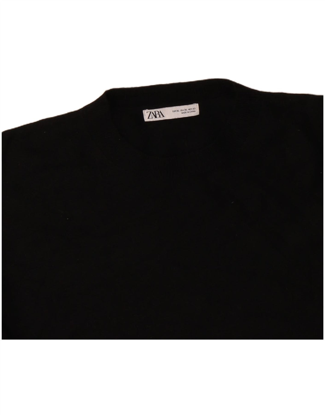 Pulover ZARA pentru femei, supradimensionat, cu gâtul turn, Lână neagră, UK 18 XL