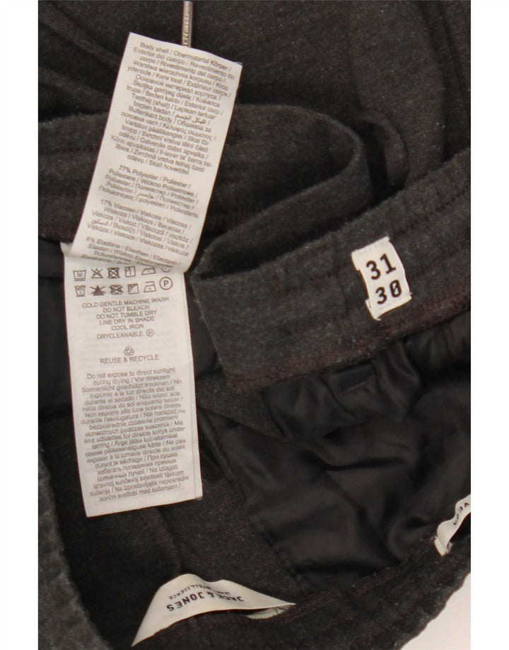 Pantaloni tăiați pentru bărbați Jack & Jones W31 L24 poliester gri