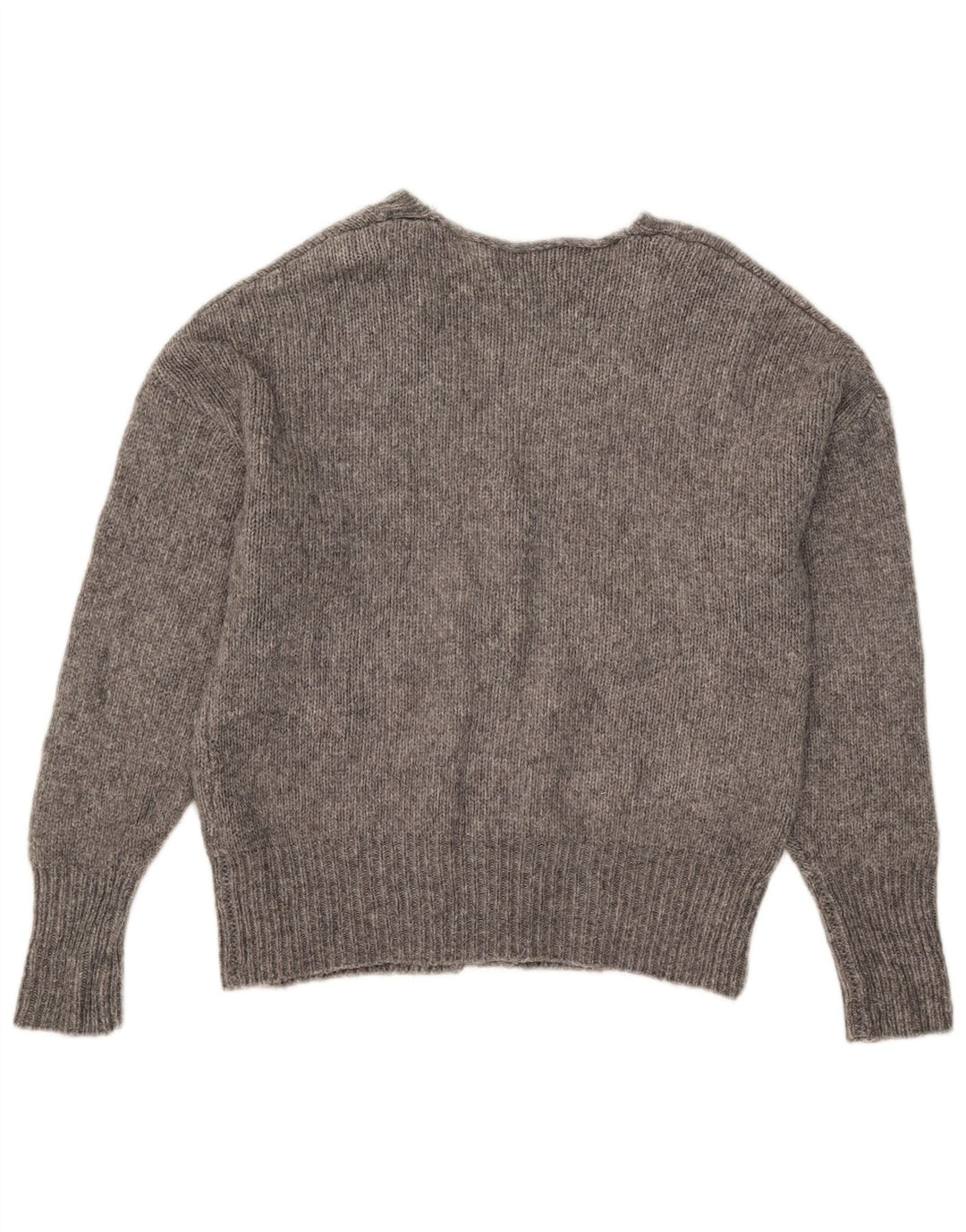 Pulover cardigan pentru femei Zara UK 14 Medium Gri Pete Acrilic