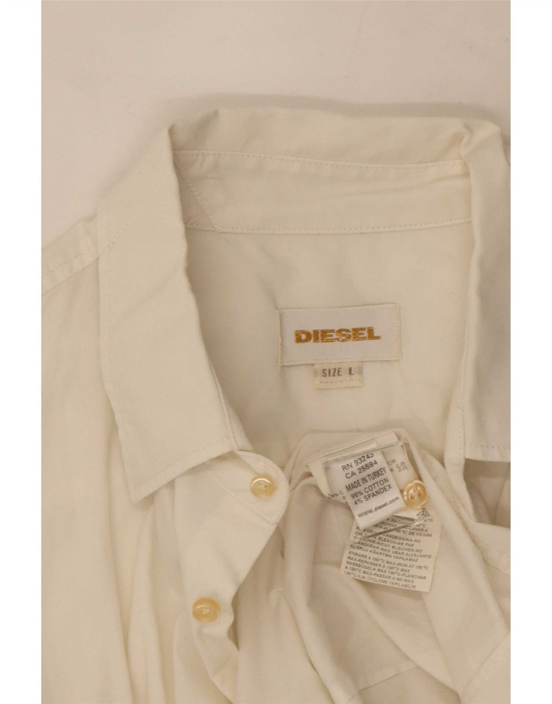 Cămașă pentru bărbați Diesel mare, alb, bumbac