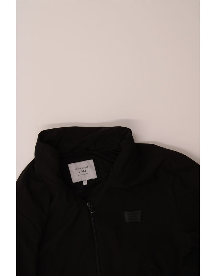 JACK & JONES Mens Windbreaker Jacket UK 40 Large Black Vintage Jack & Jones and Second-Hand Jack & Jones from Messina Hembry 