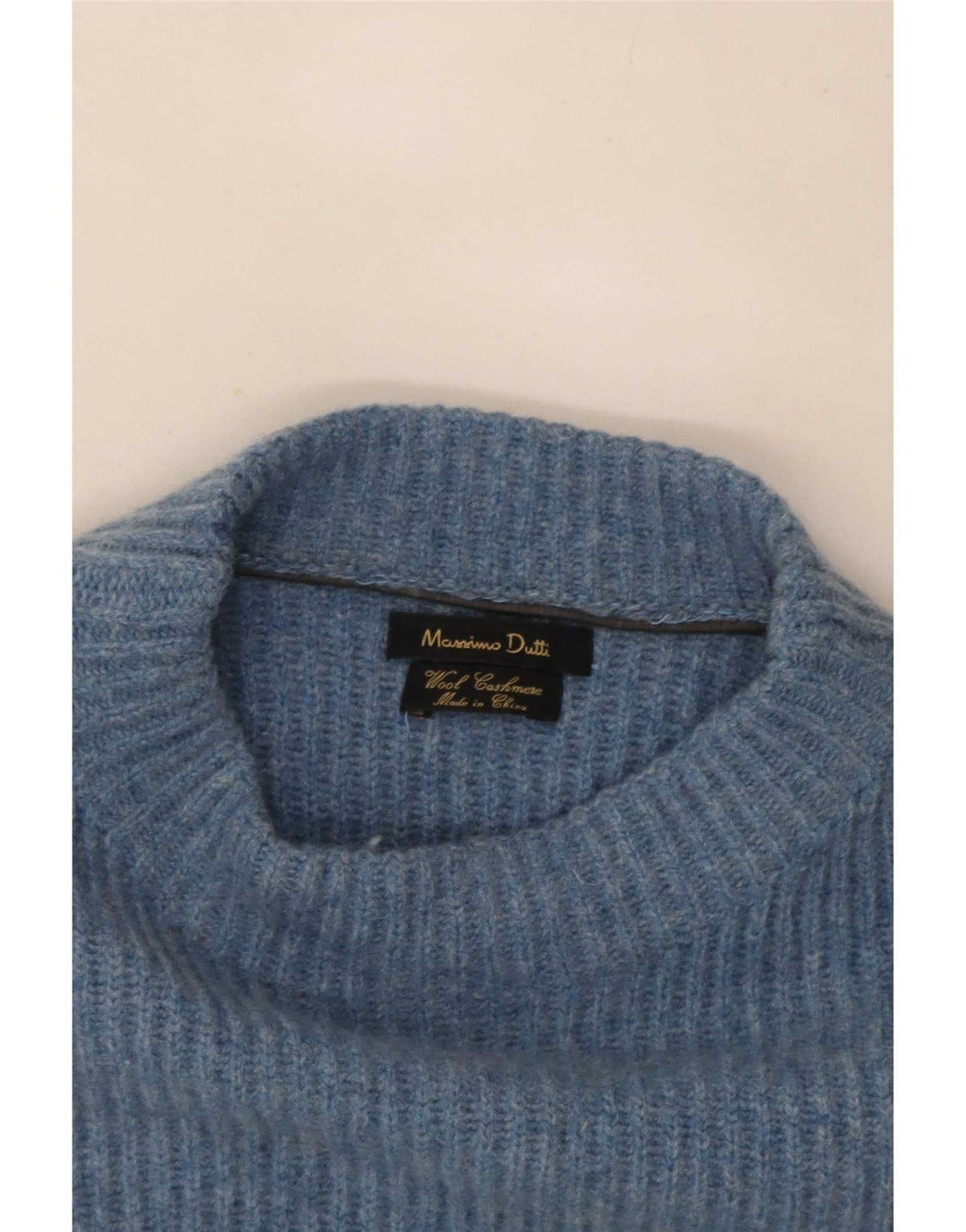 Pulover Massimo Dutti pentru bărbați cu gât țestoasă, lână albastră medie