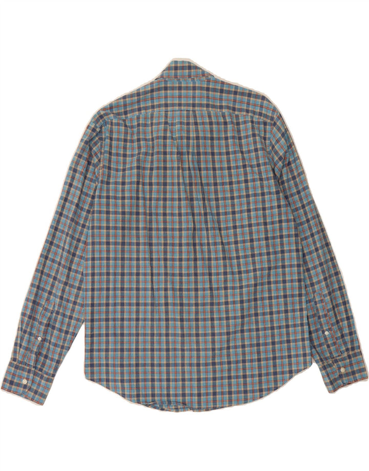 J. CREW Mens Classic Shirt Medium Blue Check Cotton Vintage J. Crew and Second-Hand J. Crew from Messina Hembry 