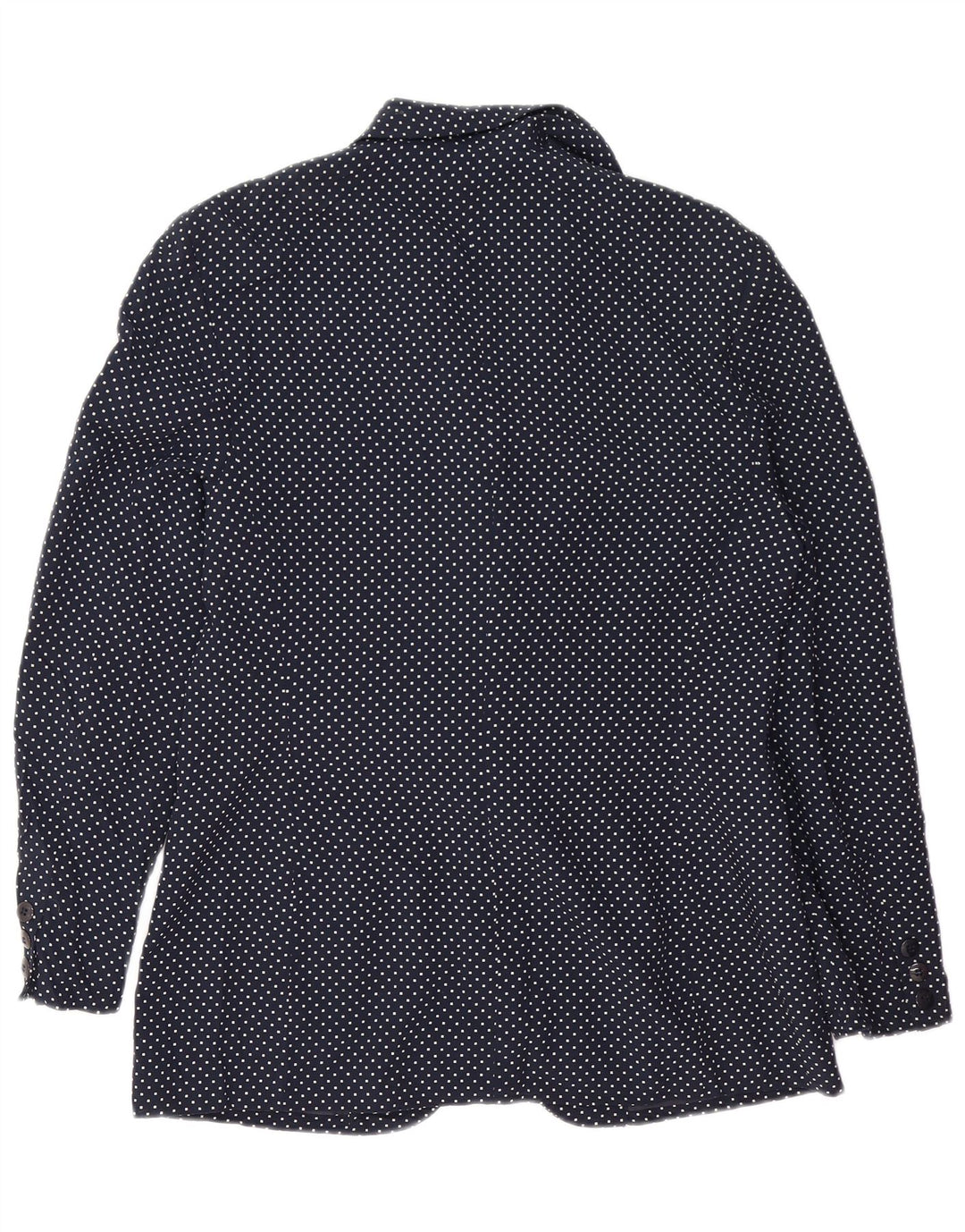 Jachetă pentru femei VINTAGE cu 1 nasture UK 14 Medium bleumarin pete