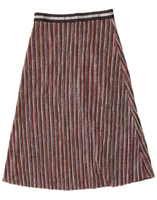 Fustă în formă de A pentru femei Topshop UK 10 Small W30 Multicolore cu dungi