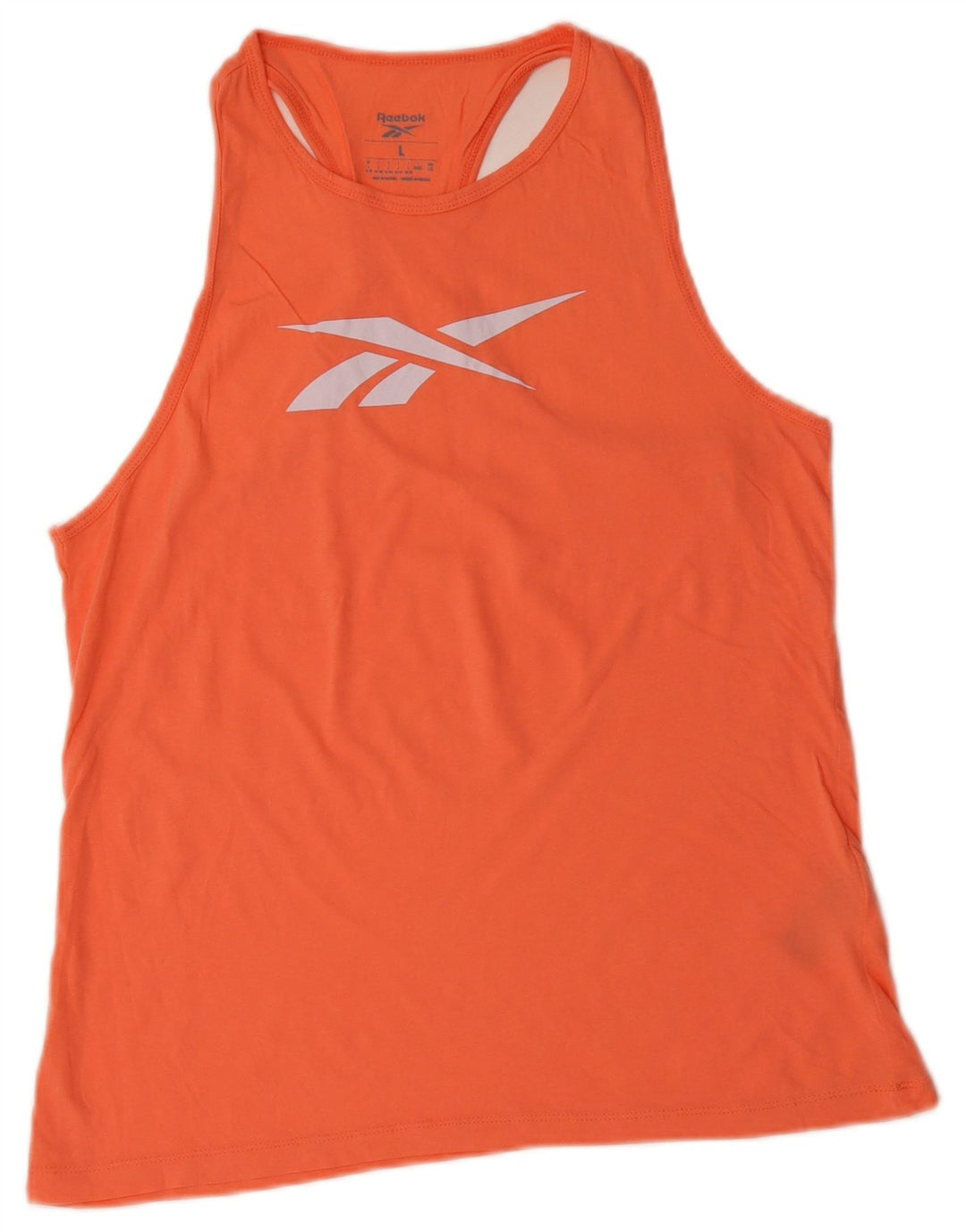 Top cu vestă grafică Reebok pentru femei UK 16/18 mare bumbac portocaliu