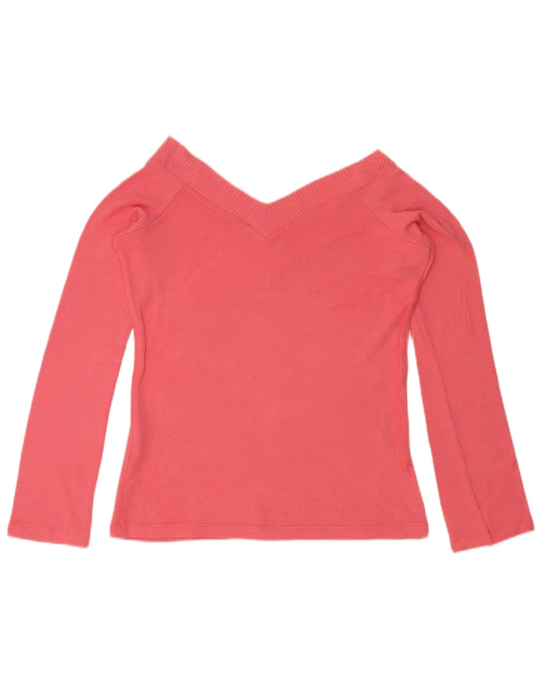 Top femeie Zara cu mânecă lungă UK 12 mare, roz, viscoză