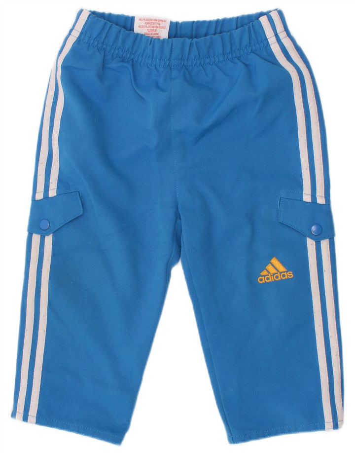Pantaloni de trening adidas pentru bebelusi Cargo 6-9 luni poliester albastru