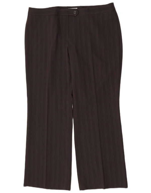 Pantaloni de costum pentru femei Marks & Spencer UK 20 2XL W40 L30 maro cu dungi
