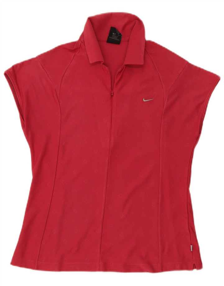 Tricou polo Nike pentru femei Marea Britanie 10/12 Roz mediu geometric